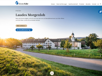Screenshot der Website Kloster Fahr