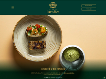 Screenshot der Website Paradies Baden