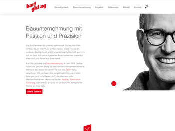 Screenshot der Website Karl Gisi